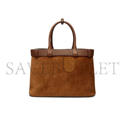 PRADA LARGE BUCKLE PRADA BUCKLE SUEDE BAG WITH BELT 1BA416 (38*27*14cm)